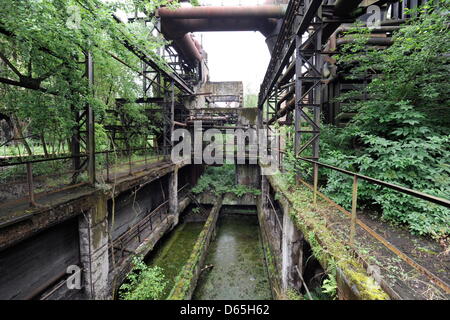 The 'paradise' part of the world heritage 'Alte Voelklinger Huette' is pictured in Voelklingen, Germany, 20 June 2012. This part was designed by the German-Swiss landscape architect Catherina Countess Bernadotte af (of) Wiesborg. Photo: Becker&Bredel Stock Photo