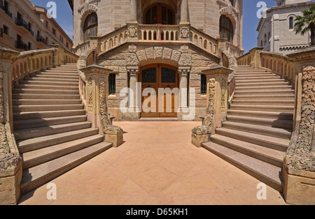 The Palacio de Justicia in Monaco. Courthouse with beautiful circular stairways. Stock Photo