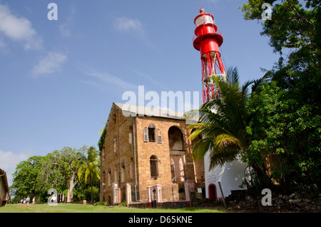 French Overseas Territory, French Guiana, Salvation Islands. Ile Royale, island lighthouse, circa 1934. Stock Photo