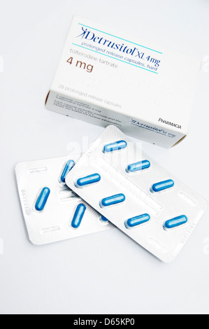 Detrusitol capsules (tolterodine) prescribed for overactive bladder syndrome Stock Photo