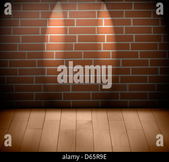 Dark floodlit room background Stock Photo