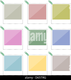Picture frames set isolated on white Stock Photo