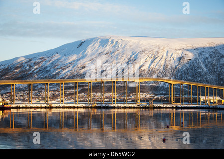View of the Tromsoe's bridge Stock Photo