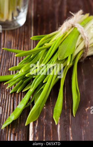 The first spring greens for salad, food Stock Photo