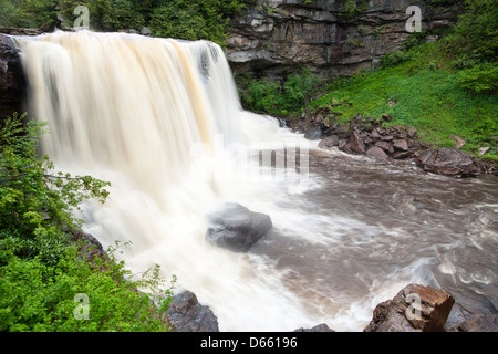 MAIN WATERFALLS BLACKWATER FALLS STATE PARK WEST VIRGINIA USA Stock Photo