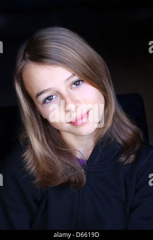 Teenager smiling at the camera. Positive feeling Stock Photo