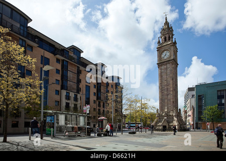 Albert Memorial Clock, clock tower, Queen's Square, Belfast, Northern Ireland Stock Photo