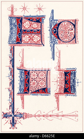 This 1860 image showcases the calligraphy and decorative writing style ...