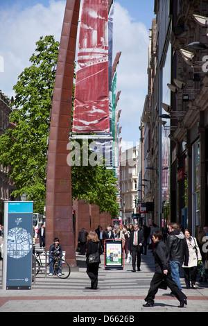 Donegall Place, Belfast, Northern Ireland, A Main Shopping Street On A ...