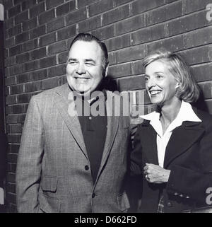 FILE PHOTO - Jonathan Winters, an influential comedian known for his unscripted improvisations as much as his for his many characters from TV and movies, died Thursday April 11, 2013 at his home in Montecito, California. He was 87. PICTURED: March 28, 2012 - Hollywood, California, U.S. - JONATHAN WINTERS with his wife EILEEN ANN SCHAUDER in an undated photo. (Credit Image: © Globe Photos/ZUMAPRESS.com) Stock Photo