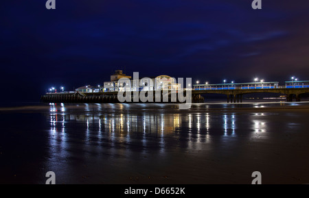Nighttime at Bournemouth pier in Dorset, UK. Stock Photo
