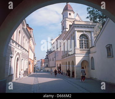 Ausros Vartu Gatve, Old Town, Vilnius, Vilnius County, Republic of Lithuania Stock Photo