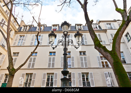 The place de Furstenberg, where Delacroix decided to live, is famous as one of the most charming squares in Paris. Stock Photo