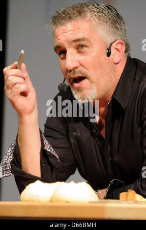 Excel, London, UK. April 12th 2013.  Celebrity Chef Paul Hollywood at the Cake International Show. Credit: KEITH MAYHEW/Alamy Live News Stock Photo