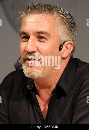 Excel, London, UK. April 12th 2013.  Celebrity Chef Paul Hollywood at the Cake International Show. Credit: KEITH MAYHEW/Alamy Live News Stock Photo