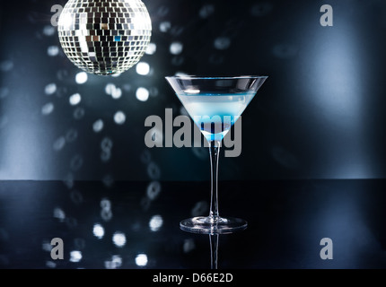 Cocktails on the disco dance floor Stock Photo