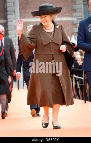 Queen Beatrix of The Netherlands opens the renewed Rijksmuseum together with director Wim Pijbes in Amsterdam, The Netherlands, 13 April 2013. Photo: Patrick van Katwijk / NETHERLANDS AND FRANCE OUT Stock Photo