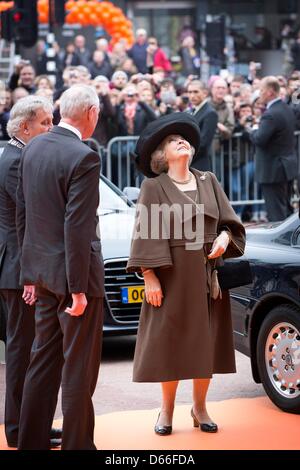 Queen Beatrix of The Netherlands opens the renewed Rijksmuseum together with director Wim Pijbes in Amsterdam, The Netherlands, 13 April 2013. Photo: Patrick van Katwijk / NETHERLANDS AND FRANCE OUT Stock Photo