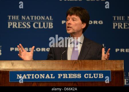 April 13, 2013 - Washington, District of Columbia, U.S. - 4/1/213-The The National Press Club -Washington DC..Documentary film maker, Ken Burns talks to journalists about his new film ''The Central Park Five''..photo:   - ImageCatcher News(Credit Image: © Christy Bowe/Globe Photos/ZUMAPRESS.com) Stock Photo