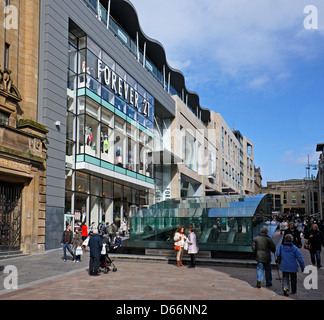 New shopping development at 185-221 Buchanan Street Glasgow Scotland with entrance to Buchanan Street Underground Station front. Stock Photo