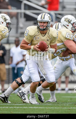 April 13, 2013: UCF Knights quarterback Tyler Gabbert (3) during UCF Spring Game action at the Bright House Network Stadium in Orlando, Fl Stock Photo