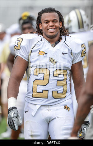 April 13, 2013: UCF Knights linebacker Willie Mitchell (23) during UCF Spring Game action at the Bright House Network Stadium in Orlando, Fl Stock Photo