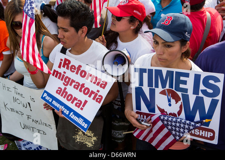 A pro immigration reform rally at the United States Capitol Building.  Stock Photo