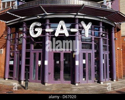 G-A-Y bar in Canal Street Manchester UK Stock Photo