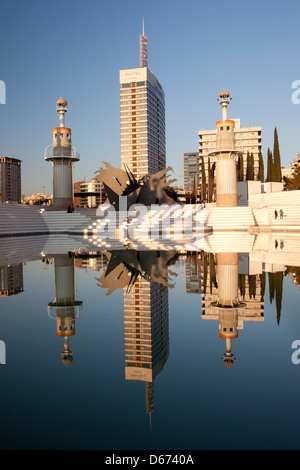 Park of Espanya Industrial in Sants district, Barcelona, Spain Stock Photo