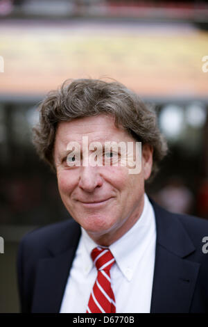 Cologne' vice president Harald Schumacher is pictured before the 2nd Bundesliga soccer match between FC Cologne and VfR Aalen at RheinEnergieStadium in Cologne, Germany, 14 April 2013. Photo: Rolf Vennenbernd Stock Photo