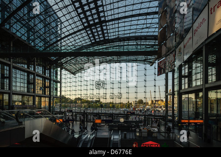 Berlin's main train station (Hauptbahnhof). Germany. Stock Photo