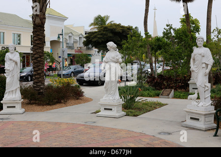 Statues in St. Armands Circle near Sarasota, Florida, USA Stock Photo