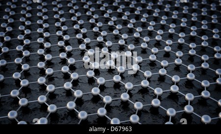 Graphene atomic structure - nanotechnology background illustration ...