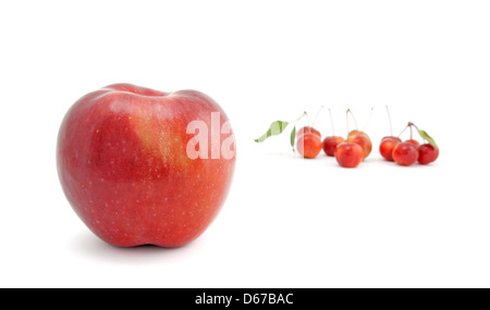 https://l450v.alamy.com/450v/d67bac/big-red-apple-with-small-chinese-cherry-apples-in-the-background-isolated-d67bac.jpg