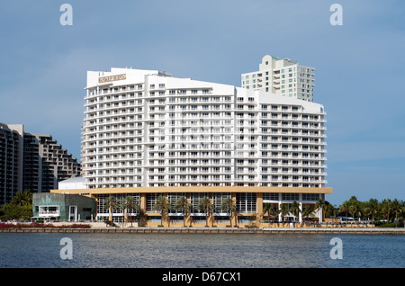 Mandarin Oriental Hotel on Brickell Key in Miami Stock Photo