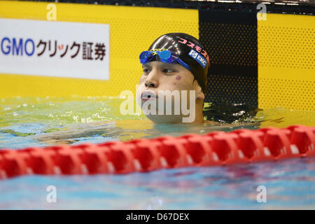 Takeshi Matsuda (JPN),  April 12, 2013 - Swimming :  JAPAN SWIM 2013, Men's 200m Freestyle Final  at Daiei Probis Phoenix Pool, Niigata, Japan.  (Photo by Daiju Kitamura/AFLO SPORT) Stock Photo