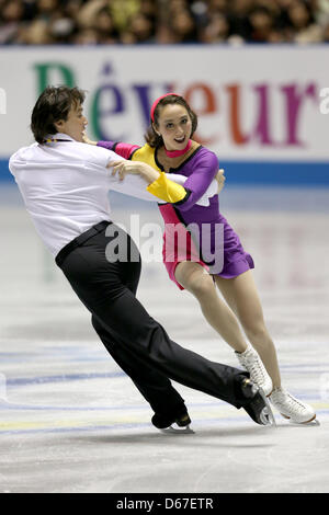 Cathy Reed &  Chris Reed (JPN), APRIL 12, 2013 - Figure Skating : the Ice Dance free dance during the ISU World Team Trophy 2013 in Tokyo, Japan. (Photo by Koji Aoki/AFLO SPORT) Stock Photo