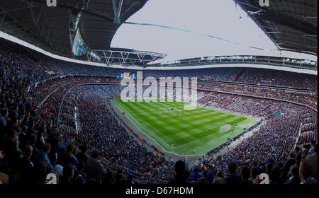Sundry scenes at Wembley stadium of the FA Cup semi final between Chelsea FC and Manchester City Stock Photo