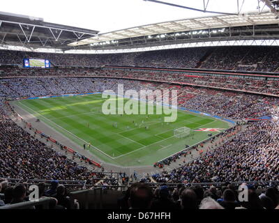 Sundry scenes at Wembley stadium of the FA Cup semi final between Chelsea FC and Manchester City Stock Photo