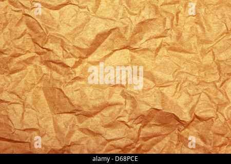 orange crumpled paper background Stock Photo