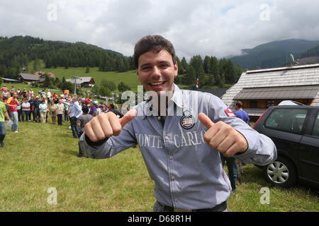 Swiss-born singer Pascal Silva poses a day before the summer open air ...