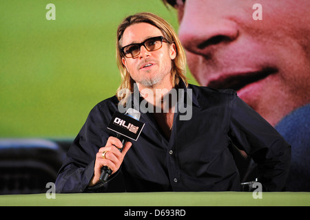 Brad Pitt at at the press conference for his latest movie 'Moneyball' Seoul, South Korea - 15.11.11 Stock Photo