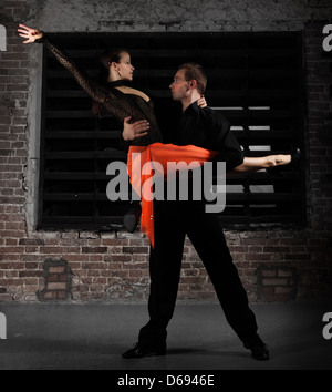 Tango dancers in action Stock Photo