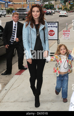 Michelle Monaghan and daughter Celebrities arrive at the 'Harajuku Mini ...