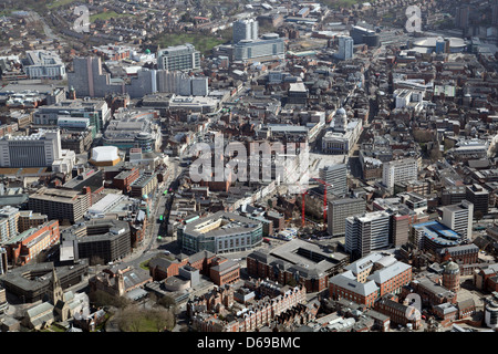 aerial view of Nottingham city centre, Nottingham Town Hall Stock Photo