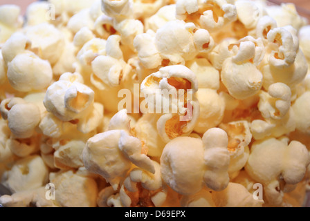 Close-Up of White Cheddar Popcorn Stock Photo