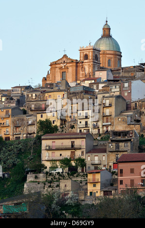 The hilltop town of Piazza Armerina, Sicily, Italy. Stock Photo