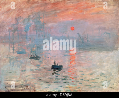 Claude Monet (1840-1926). Sunrise (Impression, soleil levant). 1872. Oil on canvas. Museum of Marmottan Monet. Paris. France. Stock Photo