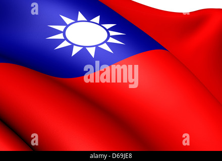 Flag of Taiwan. Close up. Stock Photo