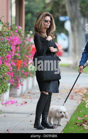 Maria Shriver leaving a salon in Beverly Hills after getting her hair styled Los Angeles, California Stock Photo